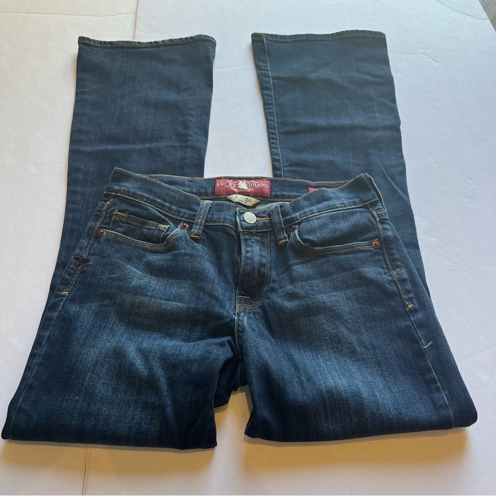 Lucky Brand Women's Blue Jeans Sofia Boot Size 2/26 Ankle